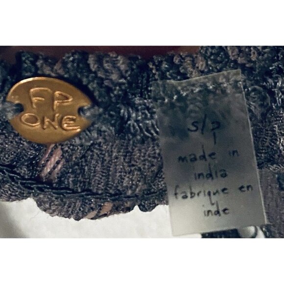 Free People Dress Womens Small Charcoal Gray Adella Slip Crochet Ruffle Boho - Picture 8 of 10